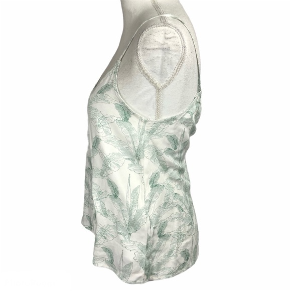 RVCA Tank Top XS Tropical Beach Surf Green White - Picture 2 of 7